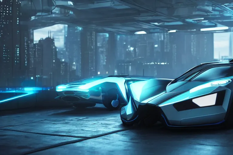 Prompt: cyberpunk bladerunner concept inspired sports car, futuristic look, highly detailed body, very expensive, photorealistic camera shot, bright studio setting, studio lighting, crisp quality and light reflections, unreal engine 5 quality render
