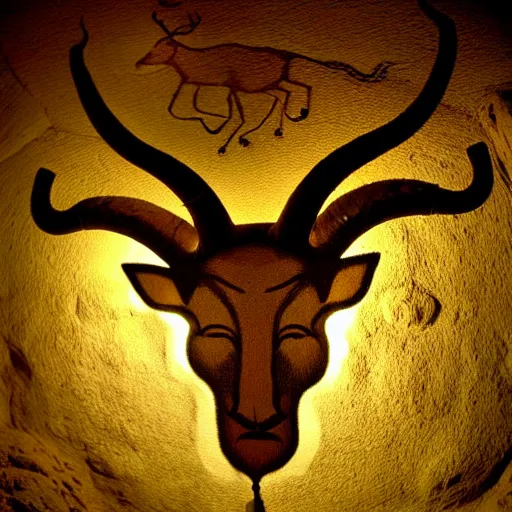 Image similar to horned god, chauvet cave