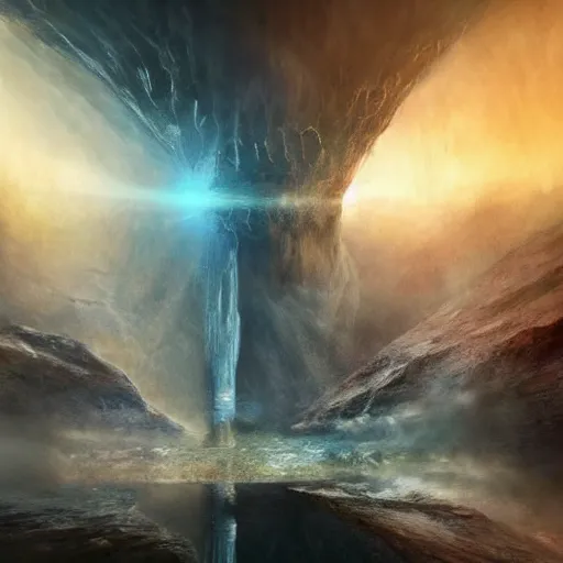 Image similar to journey to the center of the earth, artstation hall of fame gallery, editors choice, # 1 digital painting of all time, most beautiful image ever created, emotionally evocative, greatest art ever made, lifetime achievement magnum opus masterpiece, the most amazing breathtaking image with the deepest message ever painted, a thing of beauty beyond imagination or words