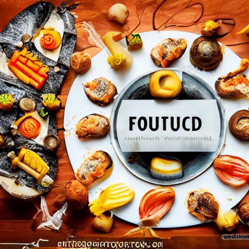 Image similar to futuristic and disgusting food, professional food photography