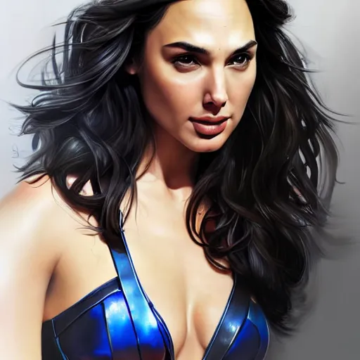 Image similar to gal gadot in the style of stefan kostic, realistic, full body, sharp focus, 8 k high definition, insanely detailed, intricate, elegant, art by stanley lau and artgerm