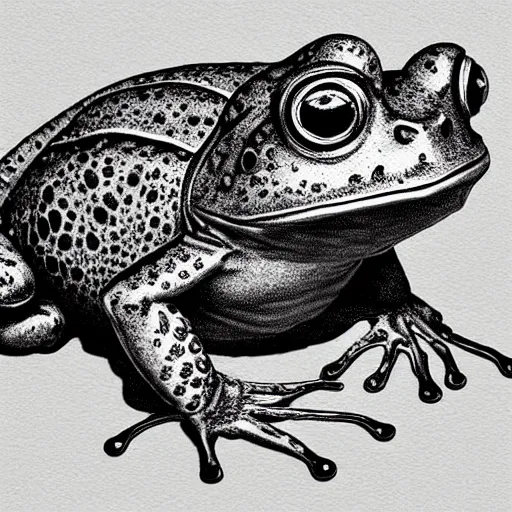 Image similar to full page antique lithograph anathomy of intelligent humanoid frog-like creature godotr, White background, art print, clean brush stroke, realistic highly detailed, 8k post-processing highly detailed, rendered by octane engine, esty