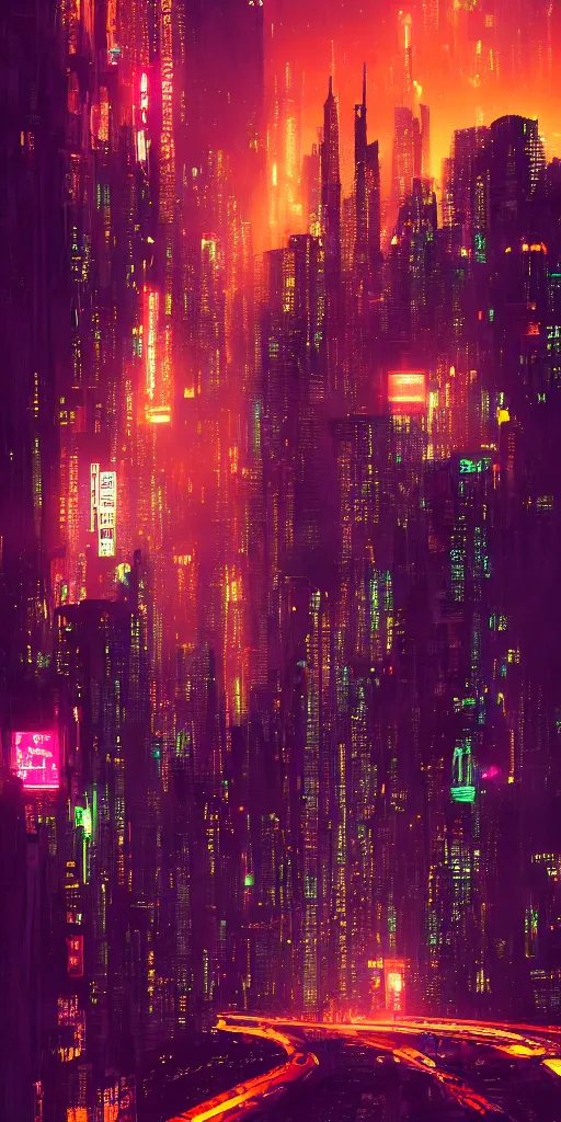 Prompt: cityscape night photo of a far-future cyberpunk city, shanghai, by Alena Aenami and blade runner and akira, trending on Artstation,