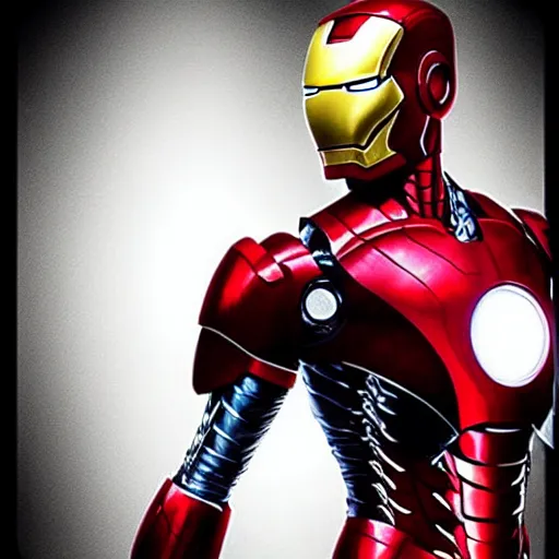 Image similar to “Michael Jackson as Iron Man, looking towards the camera, action, cinematic, dramatic lighting”