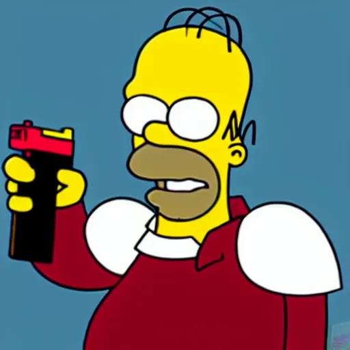 Image similar to Homer Simpson as a character In pulp fiction