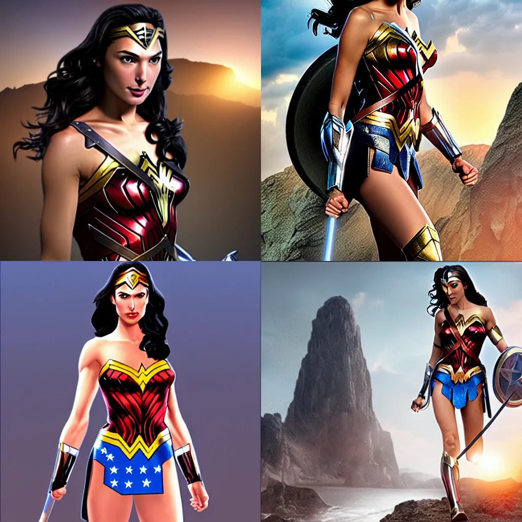 Wonder Woman RPG Video Game Character - AI Generated Artwork