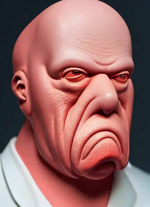 Image similar to photorealistic 3 0 0 0 ( dr. john a. zoidberg ), portrait photography feroflex photorealistic studio lighting ektachrome detailed intricate face details, ultradetails, beautiful face, realistic shaded perfect face, extremely fine details