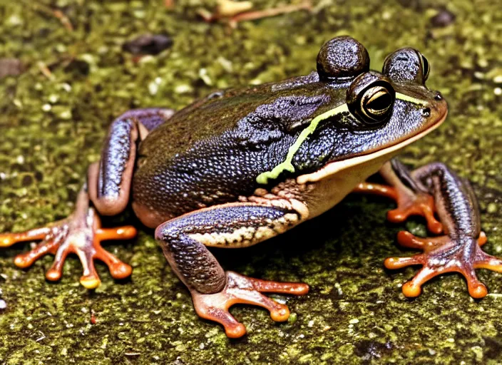 Prompt: I'm Mr. Frog. This is my show. I eat the bug.