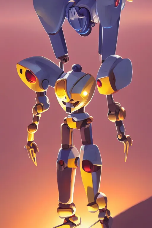 Image similar to metabots medabots medarotto medarot robot minimalist comics, behance hd by jesper ejsing, by rhads, makoto shinkai and lois van baarle, ilya kuvshinov, rossdraws global illumination ray tracing hdr radiating a glowing aura