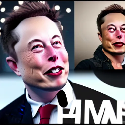 Image similar to a surprised elon musk as a youtube influencer reacting to a potato, highly detailed, photography, 4 k, cinematic lighting