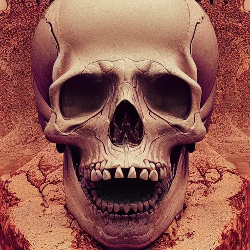 Image similar to portrait_of_a_melting_skull._intricate_abstract._intricate_artwork._by_Tooth_Wu_wlop_beeple_dan_mumford._octane_render_trending_on_artstat