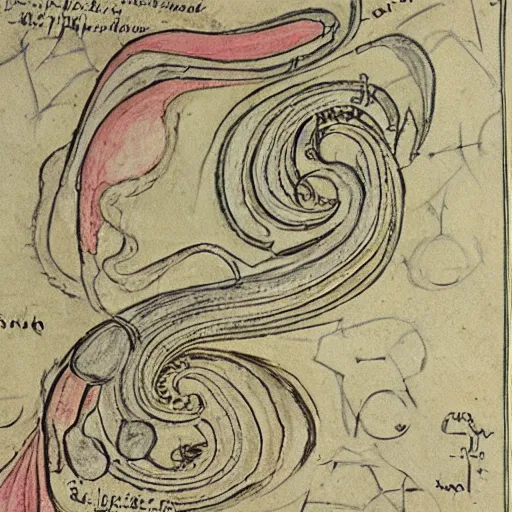 Prompt: a work of art. chalk. Voynich manuscript