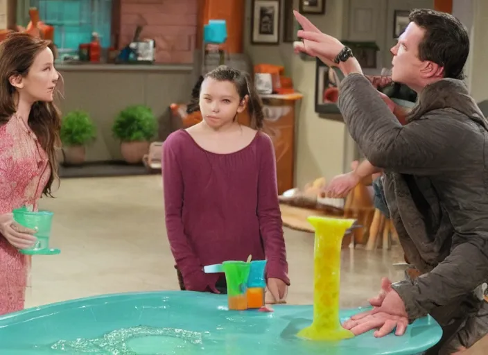 Prompt: the episode of SVU where everyone gets covered with nickelodeon slime hd