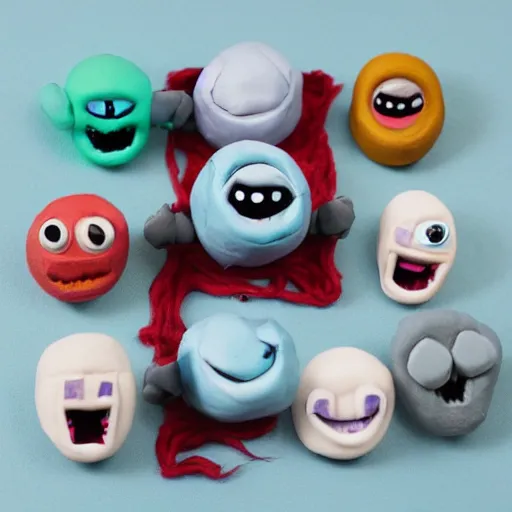 Image similar to claymation style monsters binding of isaac