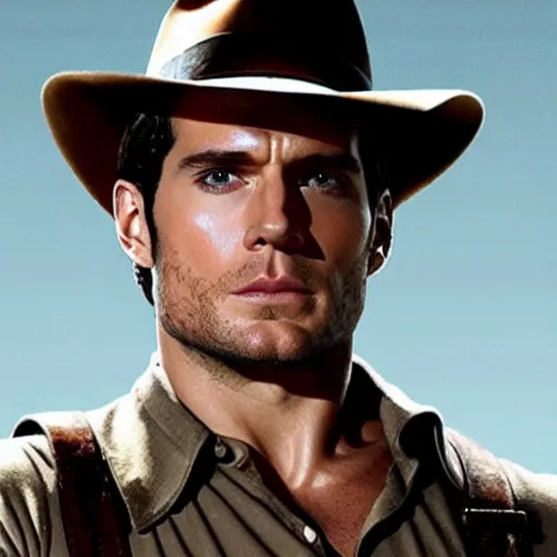 Prompt: Henry Cavill as Indiana Jones