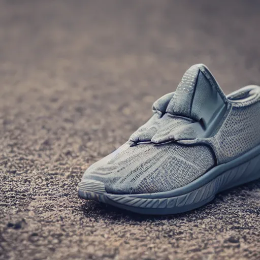 Image similar to high quality presentation photo of concept running shoes inspired by aliens , photography 4k, f1.8 anamorphic, bokeh, 4k, Canon, Nikon