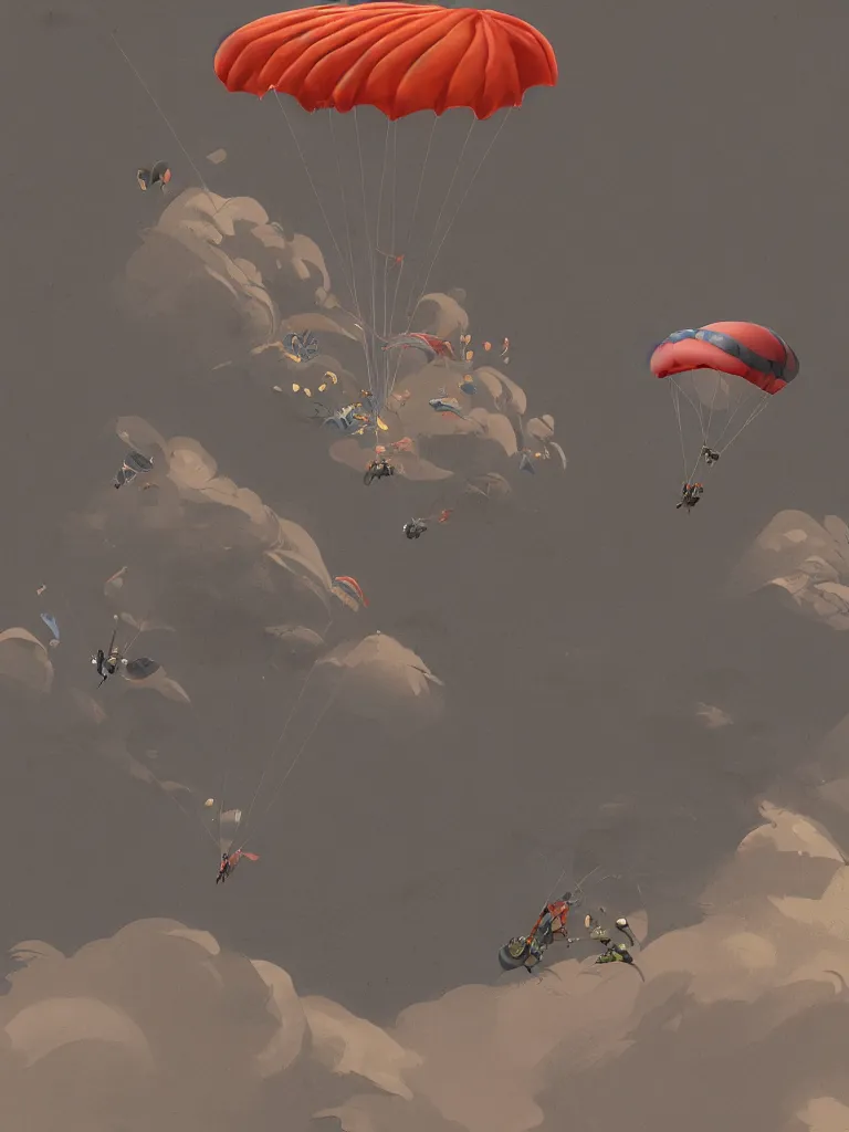 Prompt: parachute by disney concept artists, blunt borders, rule of thirds