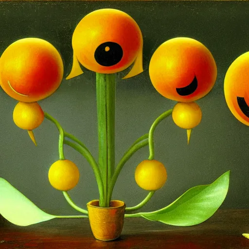 Prompt: Pokemon Bellsprout portrait by Caravaggio. High quality.