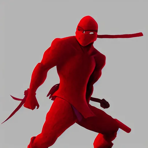 Image similar to the red ninja, shadows, side profile, trending on artstation, 8 k