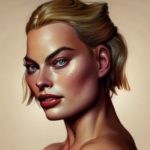 Prompt: Margot Robbie, intricate, highly detailed, digital painting, artstation, concept art, smooth, sharp focus, illustration, gta v cover art, Unreal Engine 5, 8K, art by artgerm and greg rutkowski and alphonse mucha