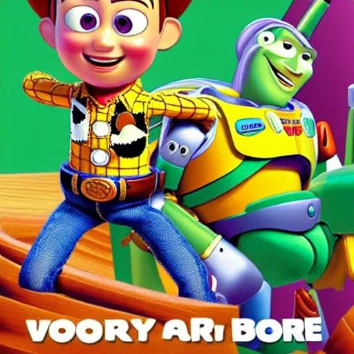Prompt: if woody and buzz from toy story had a kid pixar animation hd