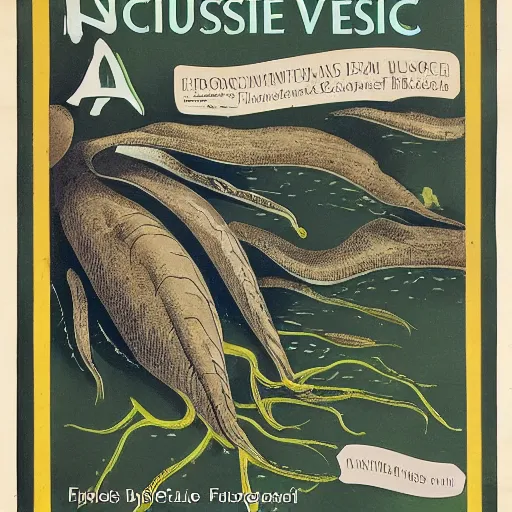 Prompt: a vintage natural science educational poster with Fucus vesiculosus