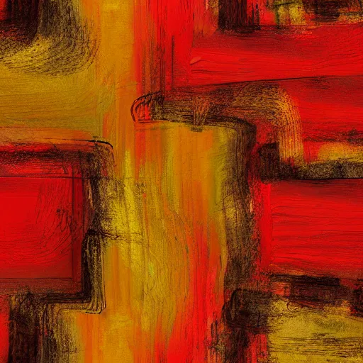 Image similar to red, yellow, orange, abstract painting, wallpaper pattern