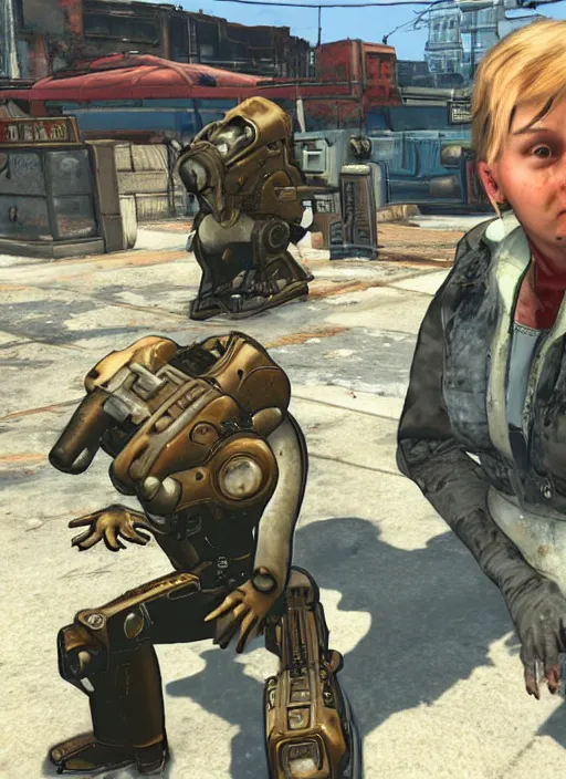 Prompt: Chris Chan in fallout 4