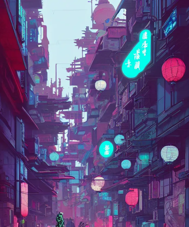 Prompt: a street view of a cyberpunk chinatown, fantasy, elegant, digital painting, artstation, concept art, matte, sharp focus, illustration, art by josan gonzalez