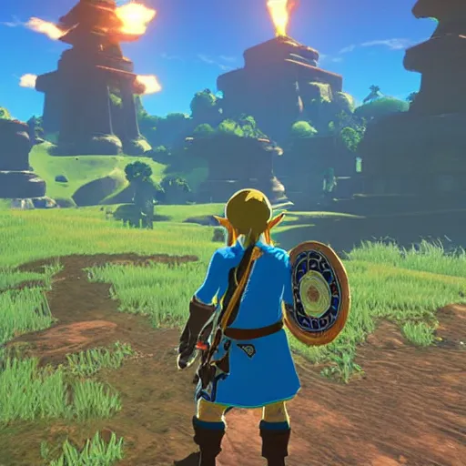 Image similar to a Screenshot from The Legend of Zelda: Breath of the wild