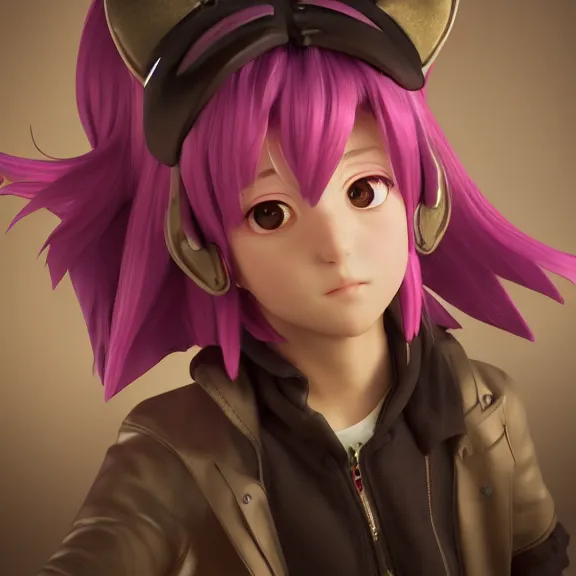 Image similar to 3D render of a cute anime boy with cat ears and tail, hair covering eyes, fantasy artwork, fluffy, mid-shot, award winning, hyper detailed, very very very beautiful, studio lighting, artstation, unreal engine, unreal 5, 4k, octane renderer