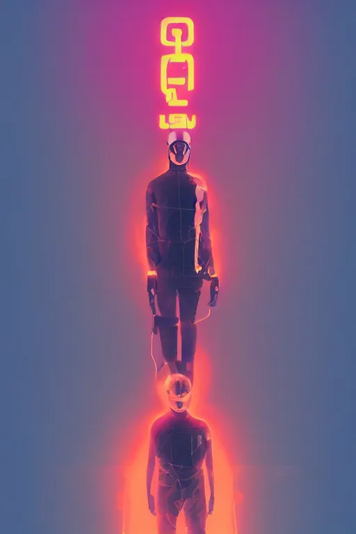 Prompt: full body cobra kai, blade runner 2 0 4 9, scorched earth, cassette futurism, modular synthesizer helmet, the grand budapest hotel, glow, digital art, artstation, pop art, by hsiao - ron cheng