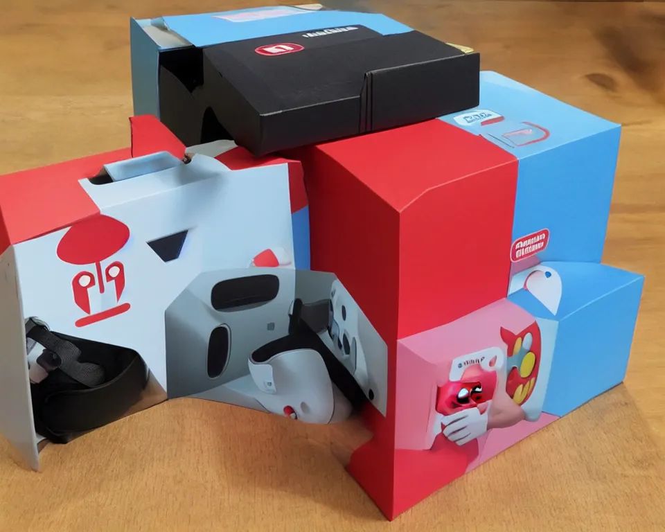 Image similar to nintendo VR headset box