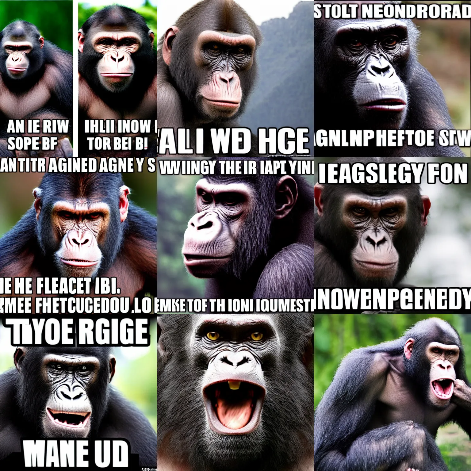 Prompt: angry ape meme