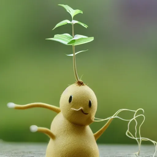 Image similar to national geographic professional photo of bellsprout, award winning