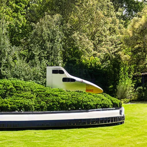 Image similar to shuttle in a garden