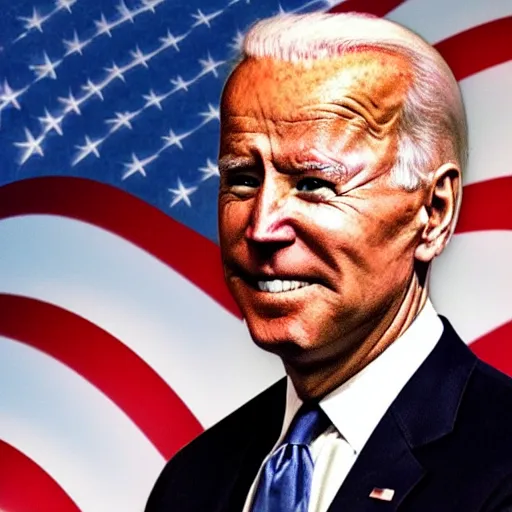 Prompt: joe biden laser eyes meme as evil emperor with lightning, synthwave style