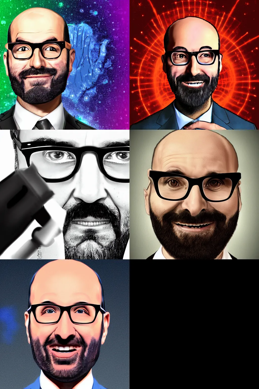 Prompt: Michael Vsauce ends the world, digital art