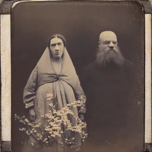 Image similar to tintype photo of homer and marge simpson from the simpsons by julia margaret cameron 1 8 8 0 s, realistic, body shot, sharp focus, 8 k high definition, insanely detailed, intricate, elegant, cherry blossoms, simpsons simpsons simpsons simpsons simpsons simpsons simpsons simpsons