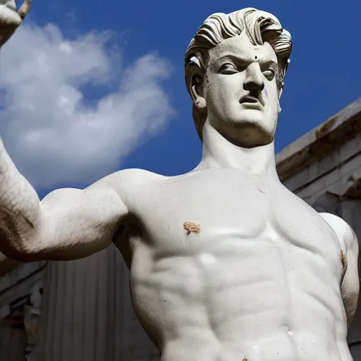 Image similar to greek statue of Donald Trump, 4k