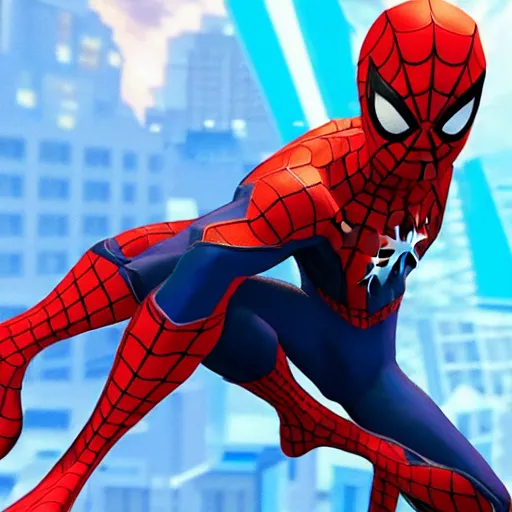 Image similar to Spider-Man in Super Smash Bros Ultimate, high detail