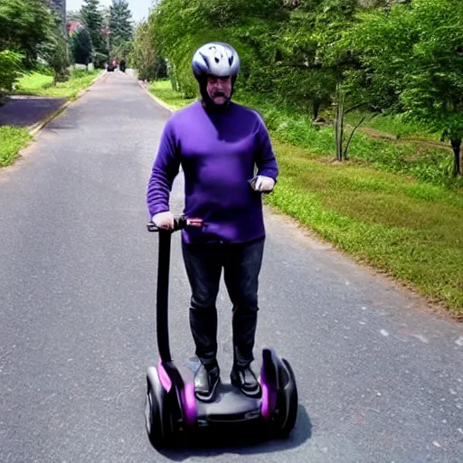 Prompt: thanos on a segway in google street view