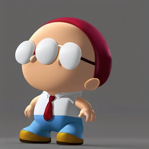 Prompt: 3d render of stewie griffin