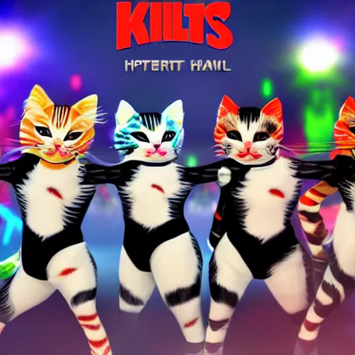 Prompt: kittens performing the half time show at the super bowl, trending on artstation