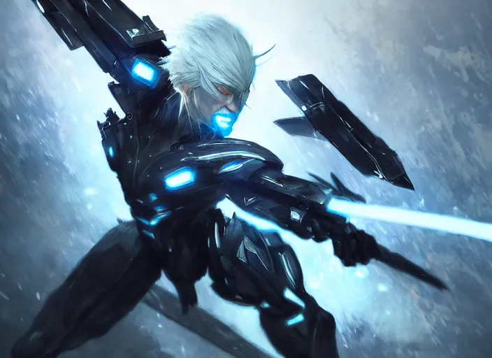 raiden from metal gear rising : revengeance,, Stable Diffusion