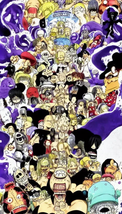 Image similar to The end of an organism, from One piece