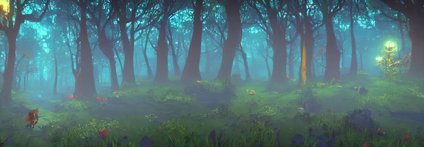 Fantasy Forest - Magic Forest - Elven Forest - Stylized Forest in