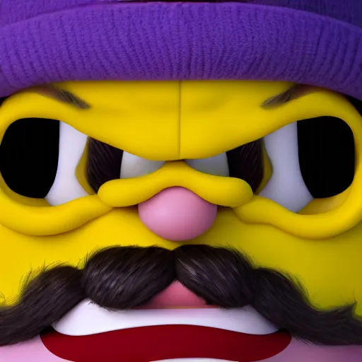 Prompt: high quality portrait photograph of bill hader as Wario, close up studio photography 4k