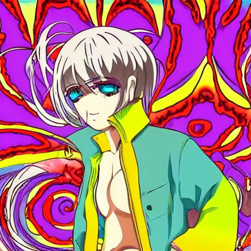 Image similar to me! me! me! psychedelic, anime