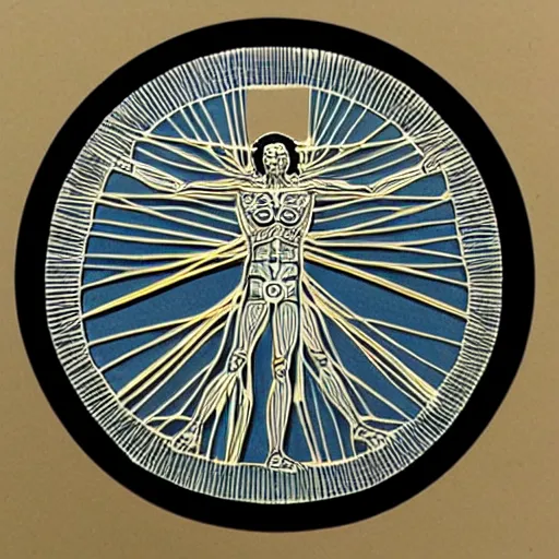 Image similar to the vitruvian man as a lego figure